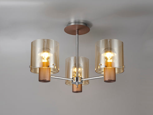 Brooks Semi Flush Light 3 Light